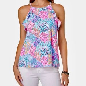 Lilly Pulitzer Billie Tank Top Color Multi Splashdance  Size Small New W…
